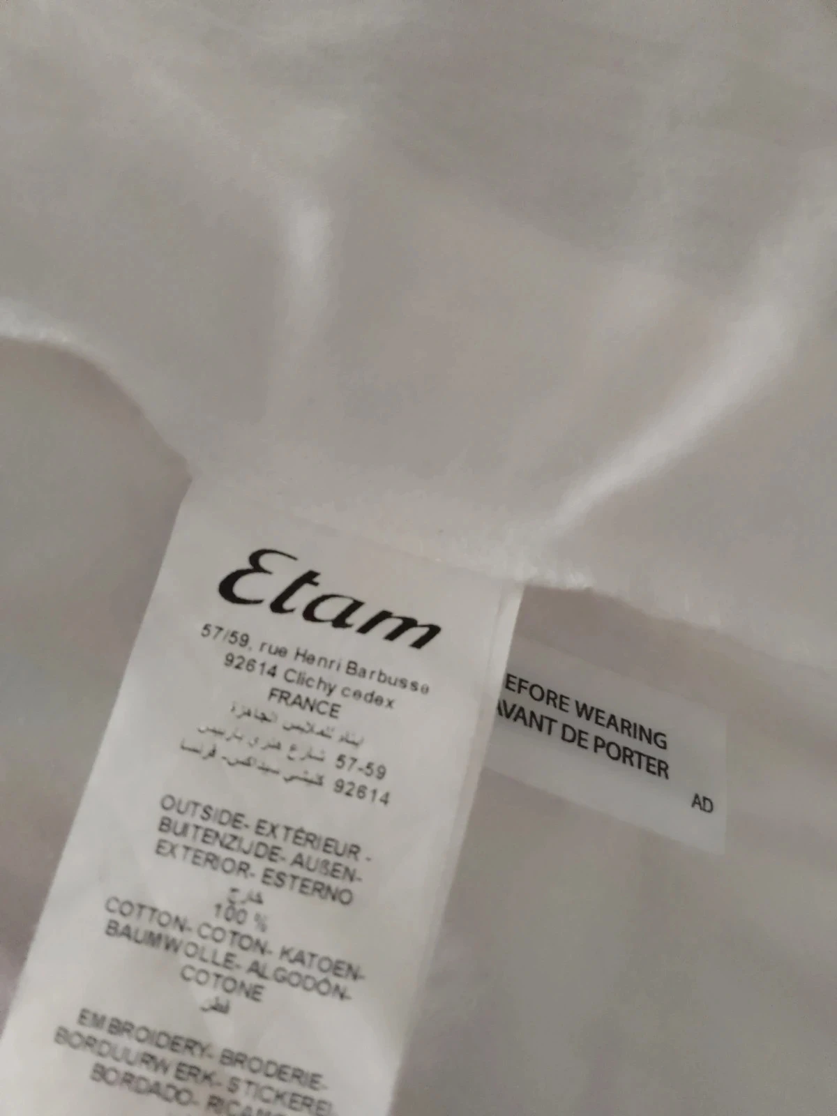 Camisa de algodão tamanho 38 Etam – photo 3